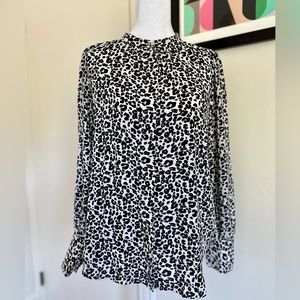 LOFT Blush Animal Print Blouse Top 💕